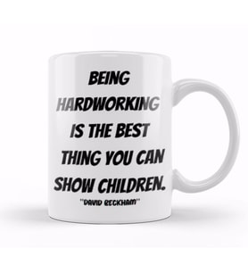 David Beckham Quotes Gift  Vintage Retro Rainbow Style Kupa Bardak Porselen