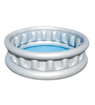 62002 Şişirme Pompalı-Bestway 51080,Mega Gri Metalik Şişme Havuz-152x43cm