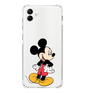 Samsung Galaxy A04e Köşe Korumalı Antişok Kapak Mickey Mouse Tasarımlı Şeffaf Kılıf