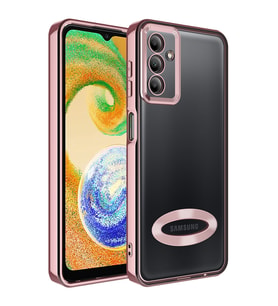 Samsung Galaxy A04S Uyumlu Kılıf Kamera Korumalı Logo Gösteren Zore Omega Kapak