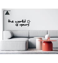 BK Home The World Is Yours Duvar Yazısı-1 (Siyah)