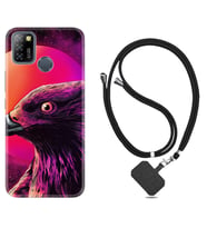 INFINIX Smart 4 5 6 Zero 8 S5 Pro Kılıf Boyun Askılı Silikon Red Eagle 1752