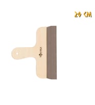 İzmir Fırça Ahşap Eğri Saplı Çelik Spatula - 20 cm.