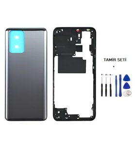 Xiaomi Redmi NOTE 10S FULL KASA Arka Kapak Takım SİYAH - TAMİR SETİ