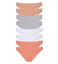8 adet Süper Eko Set Likralı Kadın Slip Külot Ten Gri Beyaz Pudra