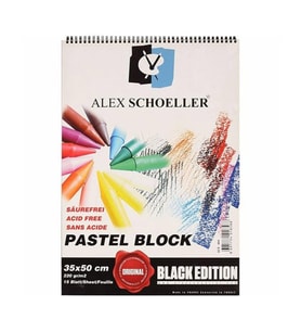 Alex Schoeller Pastel Blok Spiralli Siyah 35*50 cm 220 gr