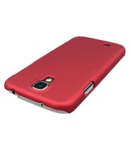 Galaxy S4 i9500 ile Uyumlu Sert Kauçuk Kılıf Kırmızı Renk