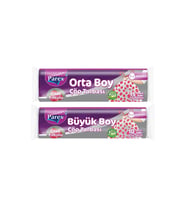 Büzgülü Çöp Torbası Çilek Kokulu Büyük ve Orta Boy 2'li Paket