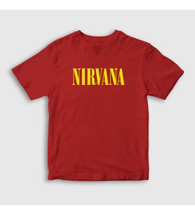 Presmono Unisex Çocuk Kırmızı Yellow Nirvana T-Shirt 99842tt (Kırmızı)