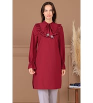 Asil Tesettür Tunik Bordo
