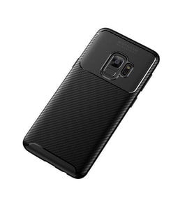 Samsung Galaxy S9 Kılıf Karbon Silikon Case (Siyah)