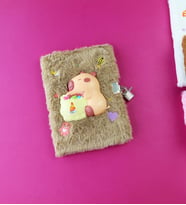 Capybara Squishy  Kapaklı Kilitli Günlük Defter (Gri)