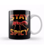 Funny Stay Spicy Fire Ants Cute Insect Pun Kupa Bardak Porselen