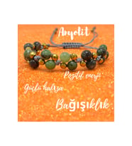 6mm Ipli Anyolit Ayarlanabilir Ölçü Doğal Taş Bileklik