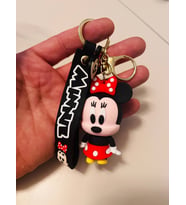 Mickey & Minnie Mouse 3D Silikon Anahtarlık – İkili Karakter Çanta & Araba Süsü