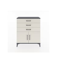 Arges Şifonyer Tek Raflı 3 Çekmeceli 2 Kapaklı 88x30x106 Antrasit-Aytaşı