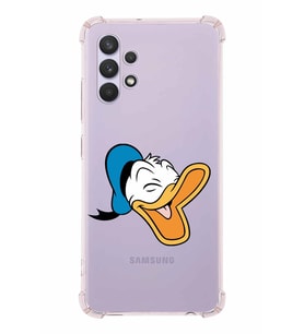 Samsung Galaxy A32  Köşe Korumalı Antişok Kapak Donald Duck Tasarımlı Şeffaf  Kılıf