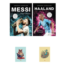 Haaland - Messi - Sahanın Yıldızları - Harry Coninx - Parodi Yayınları - Not Defterli Seti