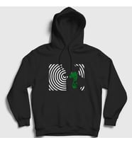 Presmono Unisex Siyah Spiral Marilyn Manson Kapüşonlu Sweatshirt 38842tt