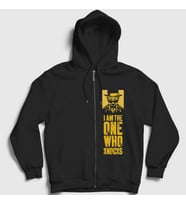 Presmono Unisex Siyah Knocks V2 Breaking Bad Fermuarlı Kapüşonlu Sweatshirt 185058tt