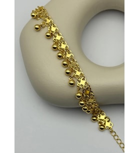 22K Altın Kaplama Sallantılı Bileklik - 25-22k105 (Gold)