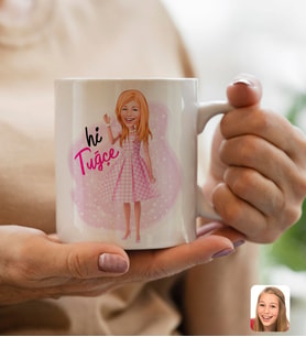 Bk Gift Kişiye Özel Barbie Karikatürlü Beyaz Kupa Bardak-5, Barbie Filmi, Barbie Hediyelik Eşya, Arkadaşa Hediye