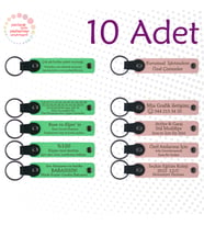 F Yeşili & Y Ağzı, Yaratıcı Çizim Atölyesine Hediye 10’lu Set, Tarih ve İsimli Deri Anahtarlık
