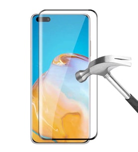 Huawei P40 Ekran Koruyucu Full Kavisli Tam Kaplayan 5D HD Cam (Renksiz)