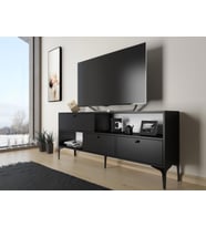 Wood'n Love Katre 150 Cm Metal Ayaklı Tv Ünitesi - Siyah / Siyah