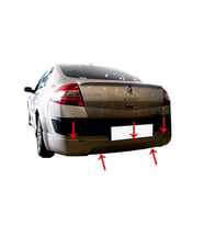 Renault Megane Uyumlu 2 Sedan Arka Tampon Altı Fiber 2003-2008