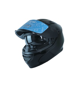 Motosiklet Kask Ece 22.R06 Double Vizörlü Full Face Motor Kaskı Siyah