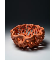 MYCRAFT3D Organik Delikli Dekoratif Kase Modern Şık Hafif Dayanıklı Ev Dekoru 20x9 cm