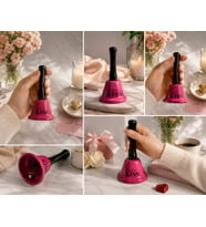 El Çanı Dekoratif Masa Zili – Ring For A Kiss Tasarımlı Romantik Hediye 13 cm Çan Zil
