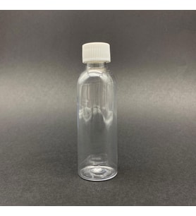 50 cc Uzun Plastik Şişe  - Beyaz Kapaklı- 50ml Kapaklı Pet Şişe- x 10 Adet