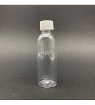 50 cc Uzun Plastik Şişe  - Beyaz Kapaklı- 50ml Kapaklı Pet Şişe- x 10 Adet