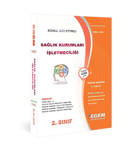Egem Yayınları Aöf Sağlık Kurumları İşletmeciliği 2 Sınıf 4 Dönem (Bahar) Konu Anlatımlı Soru Bankası (Çok Renkli)