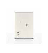 Arges Gardrop 6 Raflı 3 Çekmeceli Tek Askılı 132x30x195 Antrasit-Aytaşı
