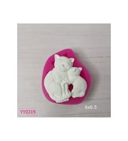 YY0319 Anne ve Yavru Kedi Silikon Kalıp