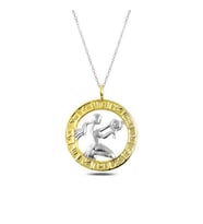 ?Gümüş Gold Başak Burcu Kolye