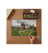Erzurum Üç Kümbetler Tasarımı 240 parça Ahşap Puzzle Ahşap Kutuda MP07335