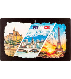 Fransa Temalı Ahşap Fresco Tablo (Karışık)