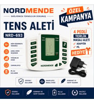 Tens Cihazı 4 Pedli Dijital Masaj Cihazı Adaptör 4 Ped Ve Pil Hediyeli