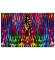 Cakapuzzle  Wonder Woman Rengarenk Şeritler  Puzzle Yapboz MDF (Ahşap) (120 Parça)