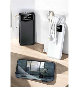20.000 Mah Led Işıklı Lcd Ekran Usb Girişli Type-c Lightning Powerbank