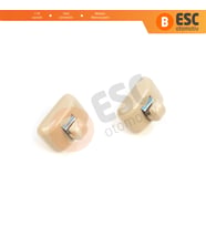 Audi A1 A3 A4 B7 B8 B9 A5 A6 C6 Q2 Q3 Q5 TT Seat Exeo İçin 2X Güneşlik Tutucu Ayak Klipsi Bej Renk