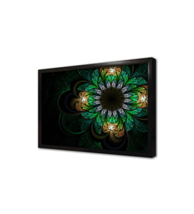 Çiçek Deseni Çizim Çerçeveli Mdf Tablo