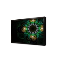 Çiçek Deseni Çizim Çerçeveli Mdf Tablo