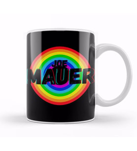 Joe Mauer   baseball Gifts Vintage Retro Rainbow For BOYS AND Dad Kupa Bardak Porselen