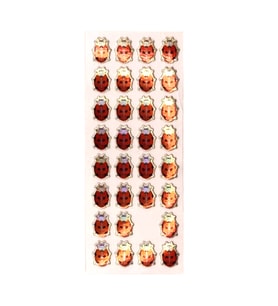 Sticker Kabartmalı Stiker Defter, Planlayıcı Etiket uğurböceği (cb372) 16x7 cm