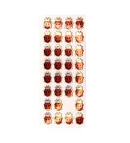 Sticker Kabartmalı Stiker Defter, Planlayıcı Etiket uğurböceği (cb372) 16x7 cm